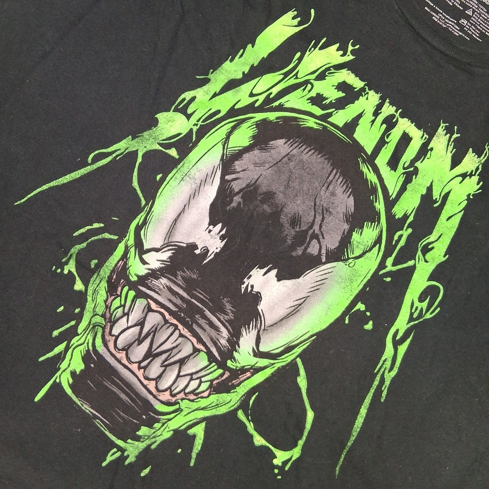 Marvel Venom Men's Black Green Short‎ Sleeve Shirt T-Shirt Size 2X 50/52